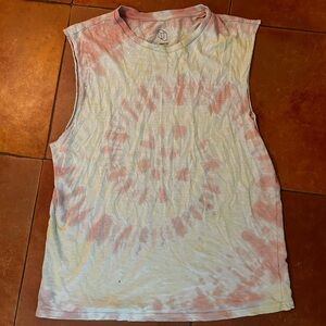 Original Use Tie-Dye Muscle Tee in Pink and Yellow